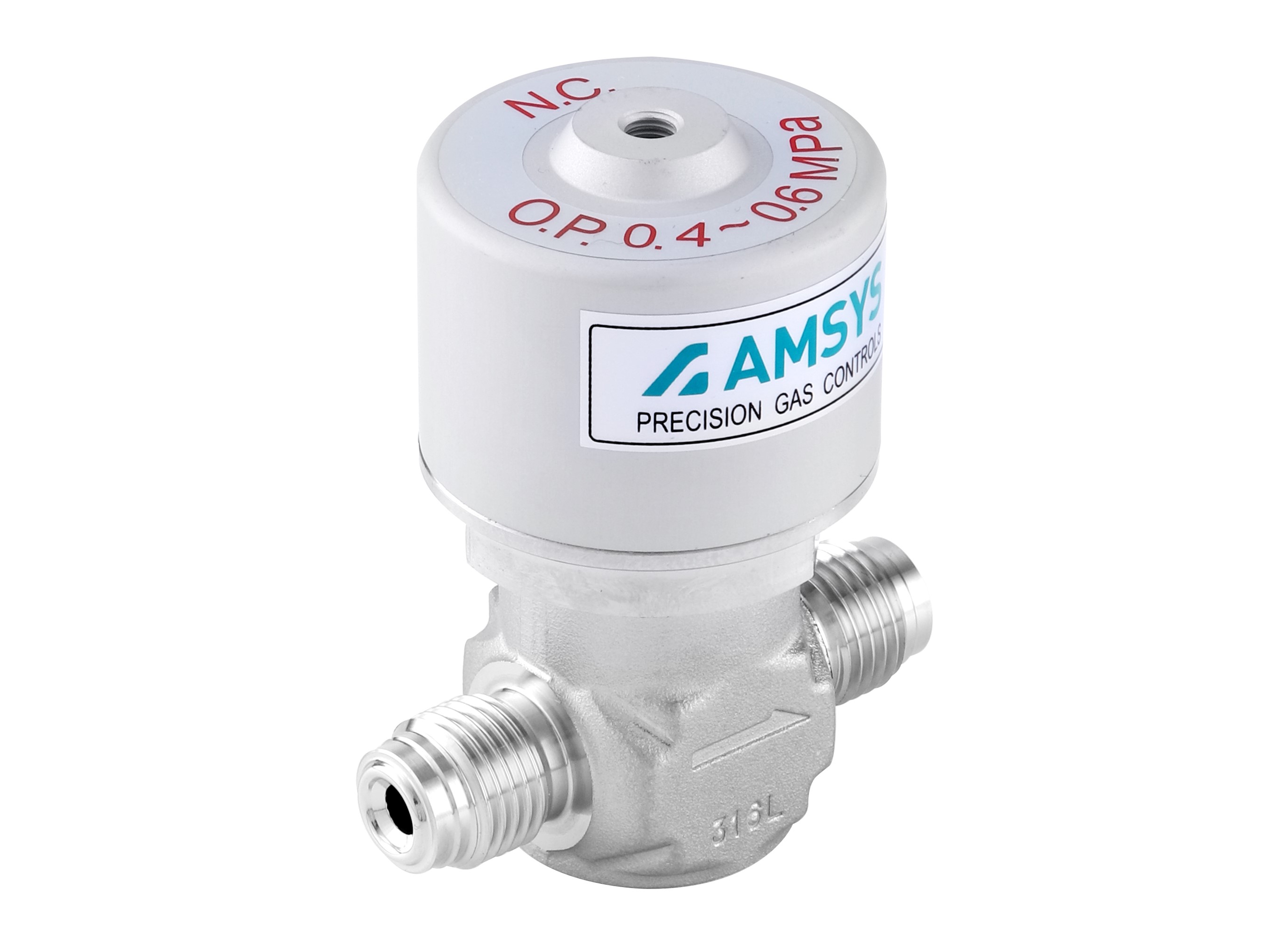 AMSYS 1/4"雾面低压气动隔膜阀